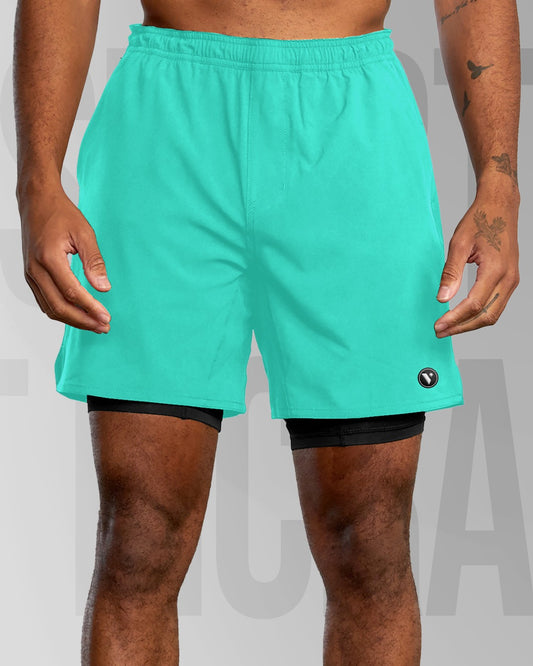 Short Deportivo c/licra Aguamarin